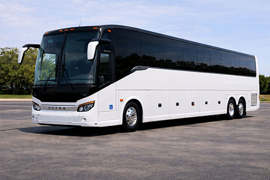 56-passenger charter bus rental Lemoore TX